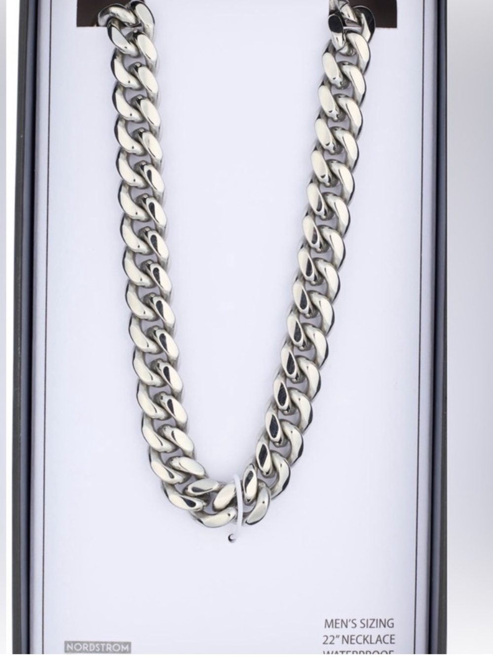 Cuban Necklace 22” Stainless Steel NWT